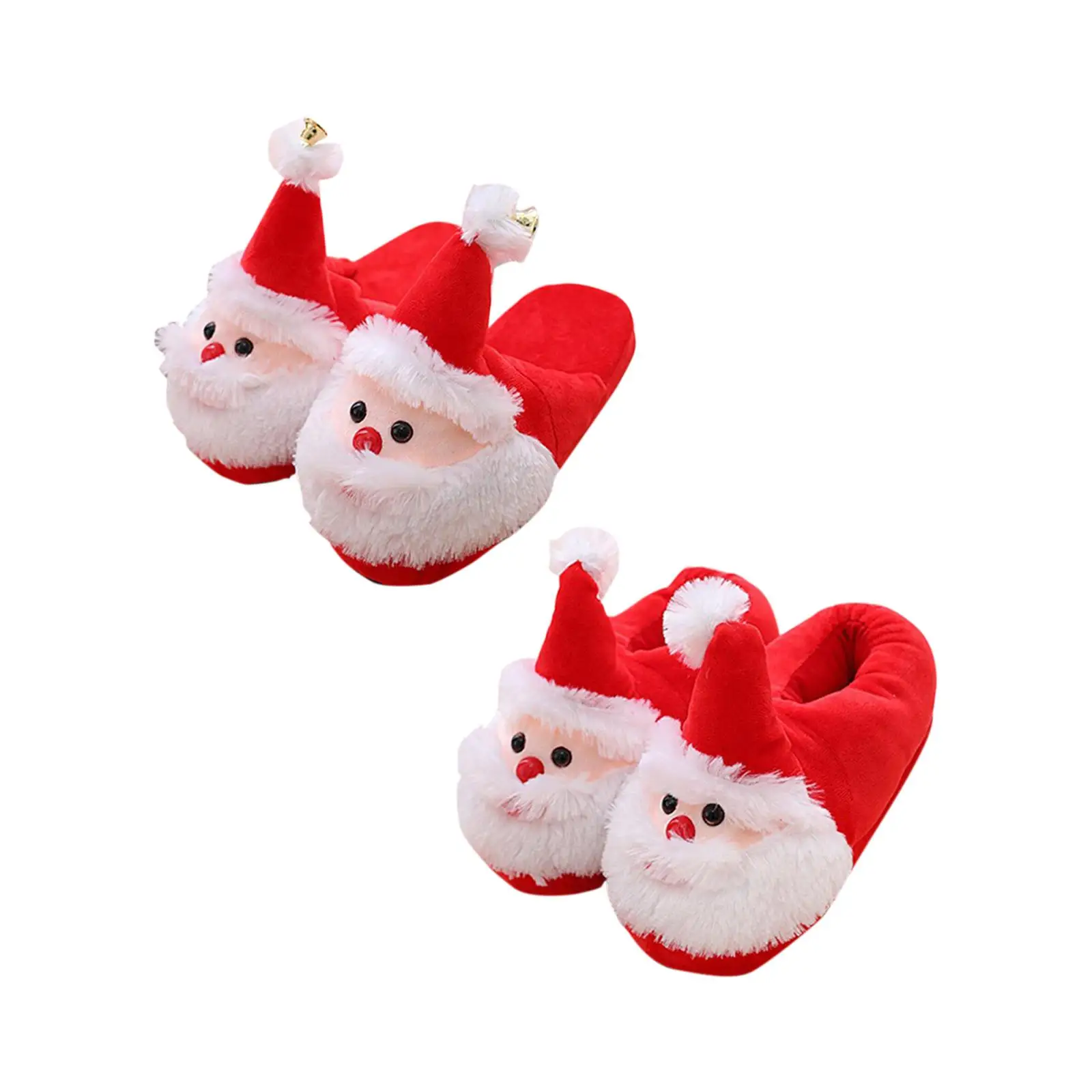 Christmas Slippers Warm Slippers Indoor Shoes Stable Walking Santa Slippers Plush Slippers for Travel Accessories Living Room