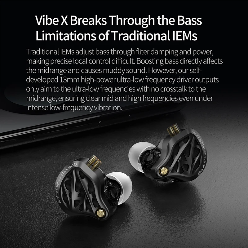 KZ Vibe X 13mm HiFi Wired In-Ear Monitors
