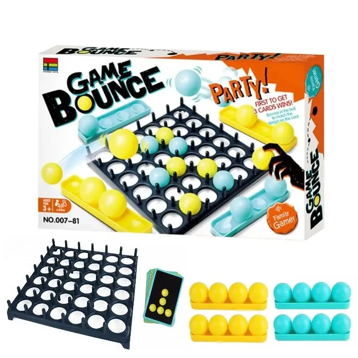 Jeu de balle rebondisnoyaux, jeux de société de balle sautante, jeu de défi, jouets de balle rebondisnoyaux, fête de famille, jouet rebondissant de