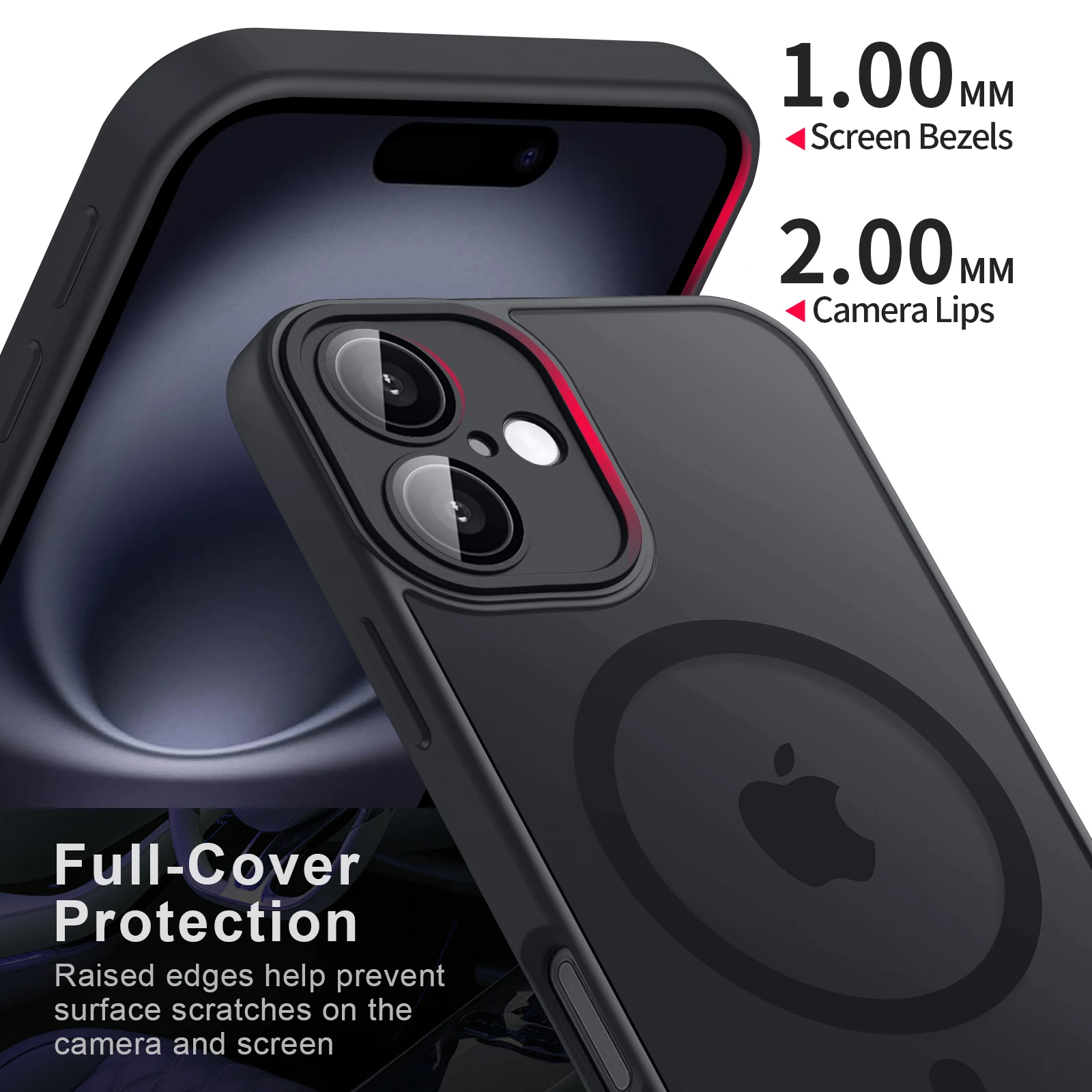 Luxury Magnetic Matte Translucent Armor Shockproof Case For iPhone 11 12 13 14 15 16 For Magsafe Wireless Charge Cover - náhled 4