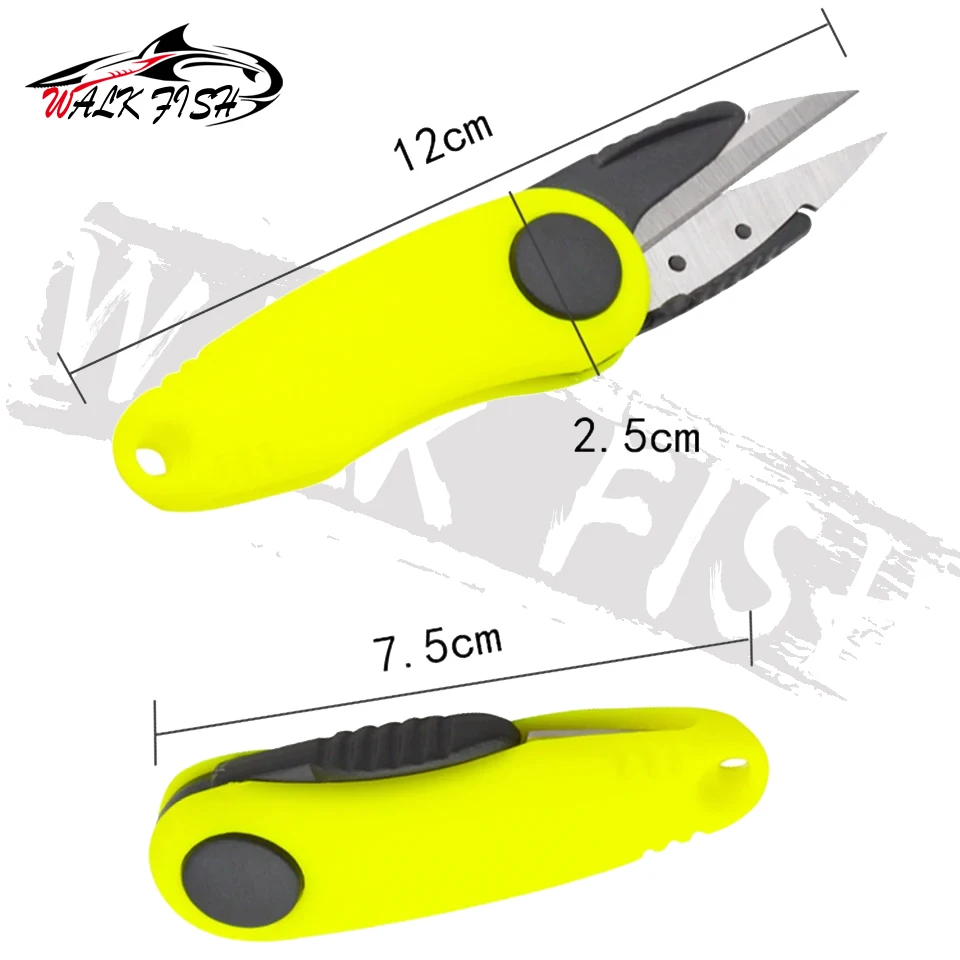 WALK FISH Shrimp-Shaped Stainless Steel Fish Use Scissors Accessories Folding Fishing Line Cut Clipper Fishing Scissor Tackle