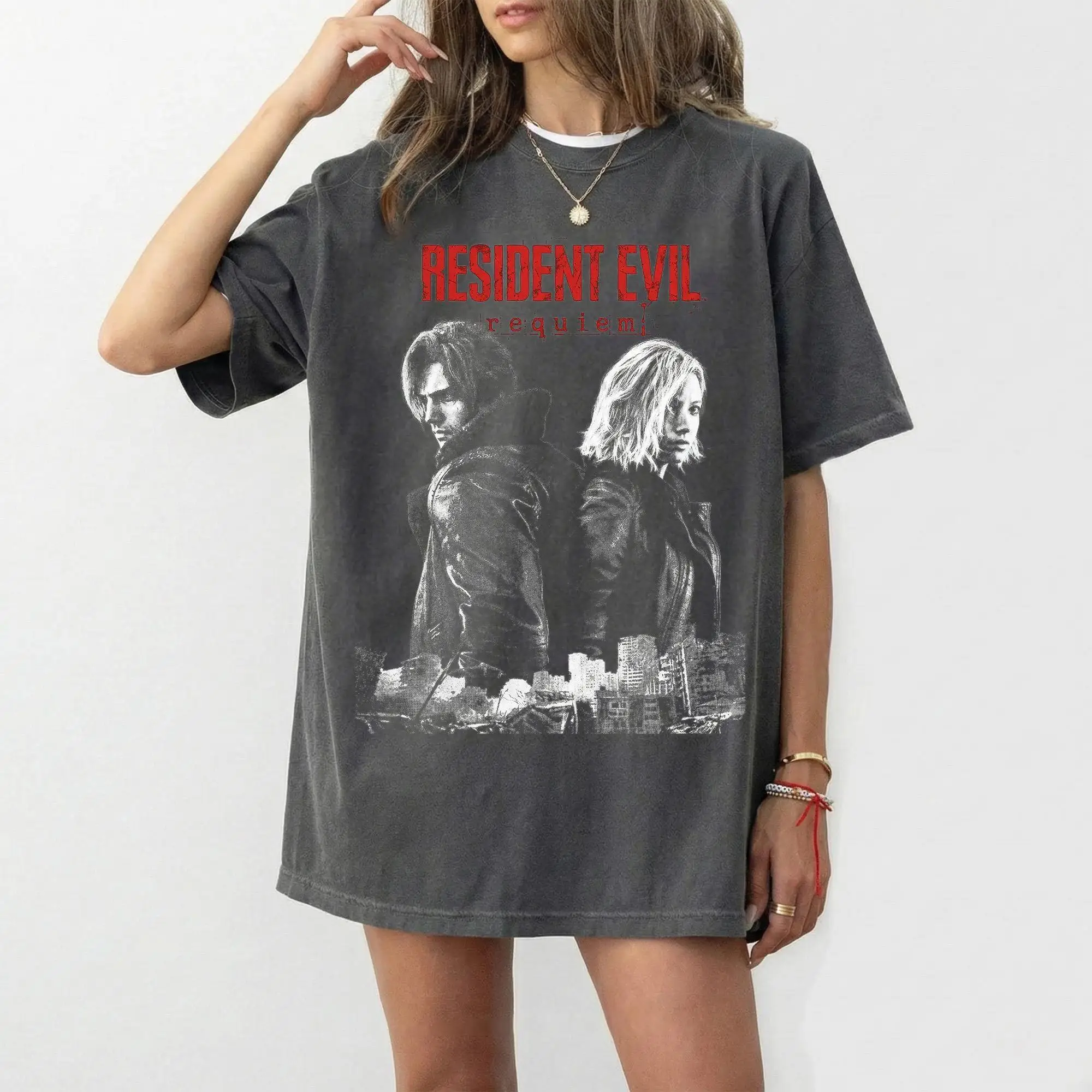 Resident Evil 9 Requiem Shirt, Leon Kennedy, Grace Ashcroft, Gamer Gift