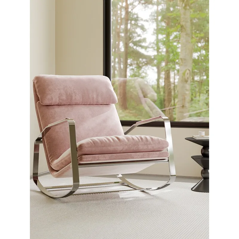 Italian minimalist lazy chair, family single leisure chair balcony reading chair to rest comfortable chair