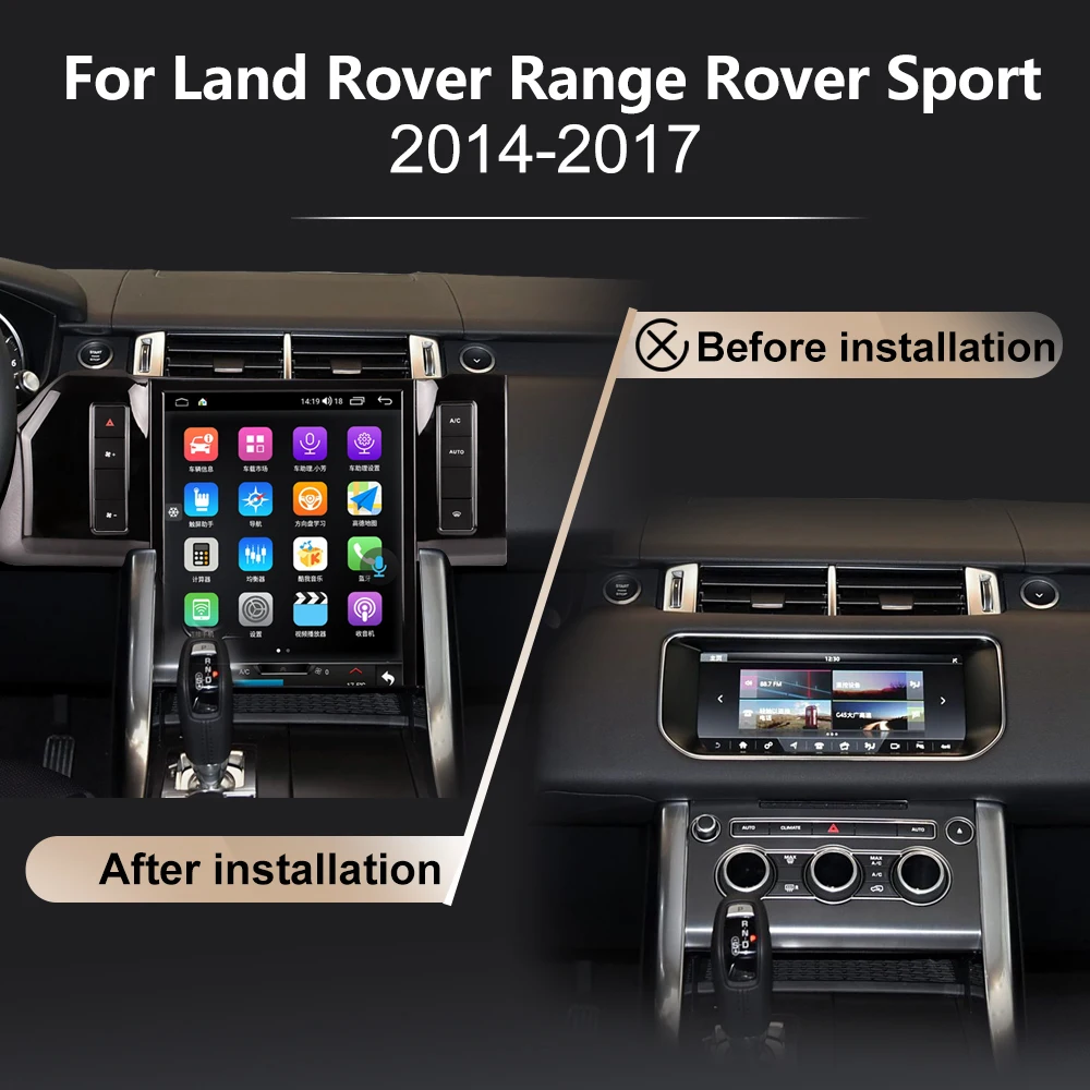 15" Touch Screen Fit for 2014-2017 Range Rover Sport L494 Android Car Radio DVD Multimedia Video Player GPS Navigation Carplay