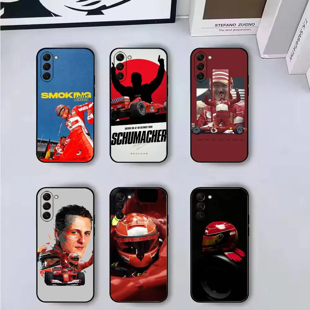 Racer Michael S-Schumacher Phone Case Black Silicone Soft For Samsung Galaxy A73,A72,A71,A70,A53,A52,A51