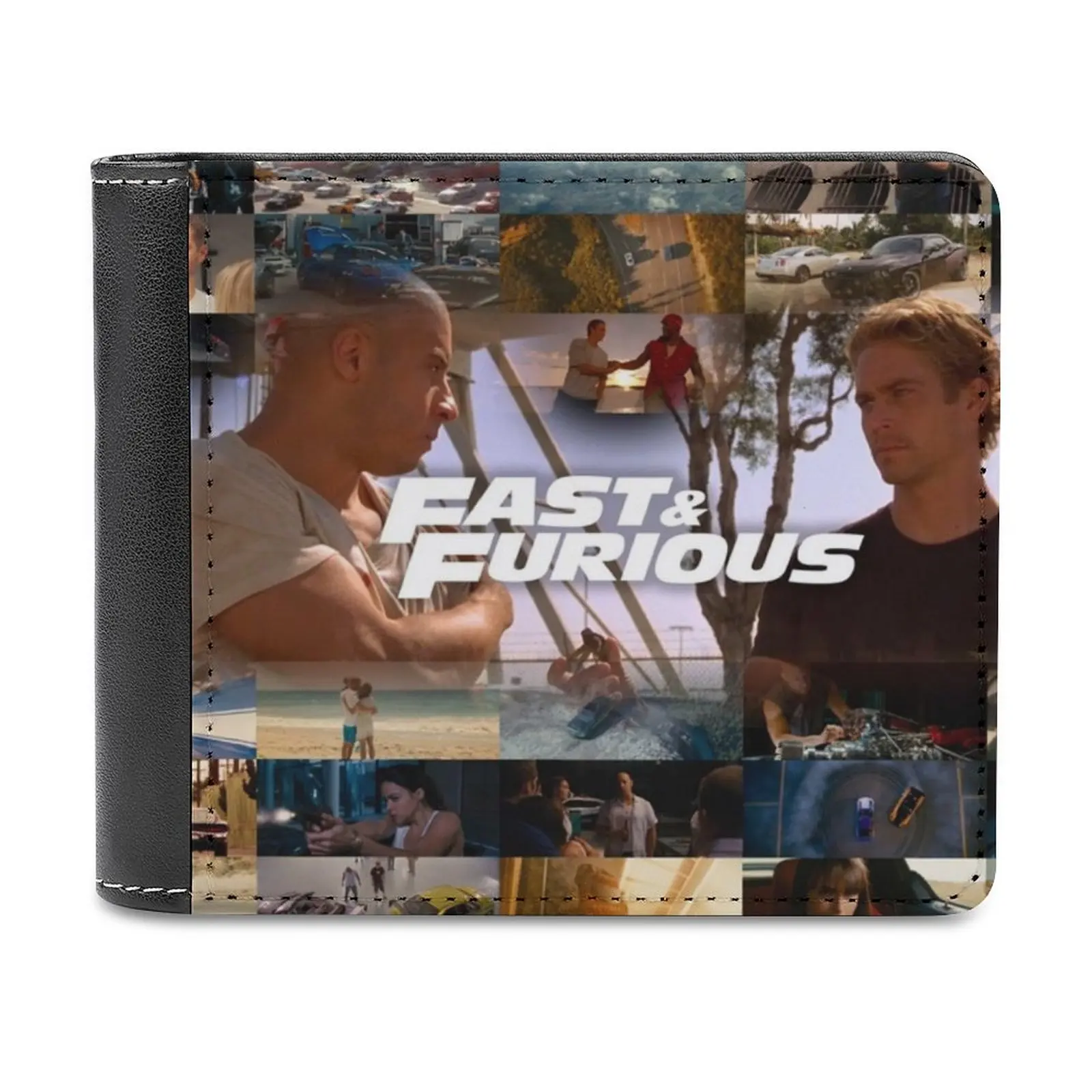 

Мужской кожаный кошелек Fast & Furious — History Of Legend Paul Walker Vin, классический черный кошелек с держателем для кредитных карт, модный мужской кошелек