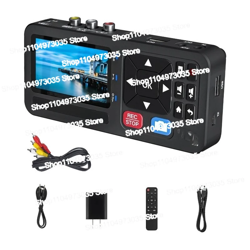 مقبس البطارية TF التناظرية RCA كاميرا فيديو USB الشريط VCR بطاقة التقاط الصوت والفيديو صندوق MP3