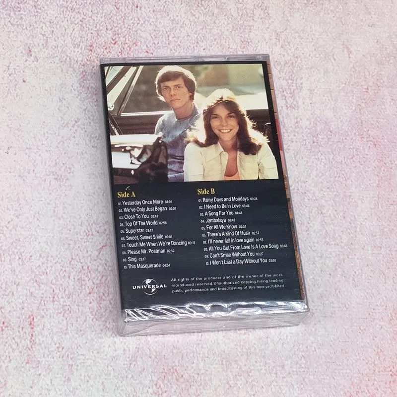 Carpenters Music Magnetic Tape Greatest Hits Album Richard Carpenter Cassettes Cosplay Walkman Car Recorder Soundtracks Box Gift