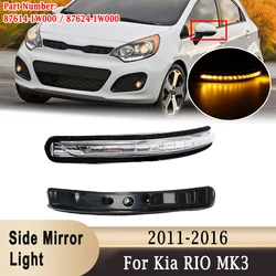 For Kia RIO Mk3 2011-2016 Car Rearview Mirror LED Side Turn Signals Light 87624-1W000 Side Wing Repeater Indicator Lamp