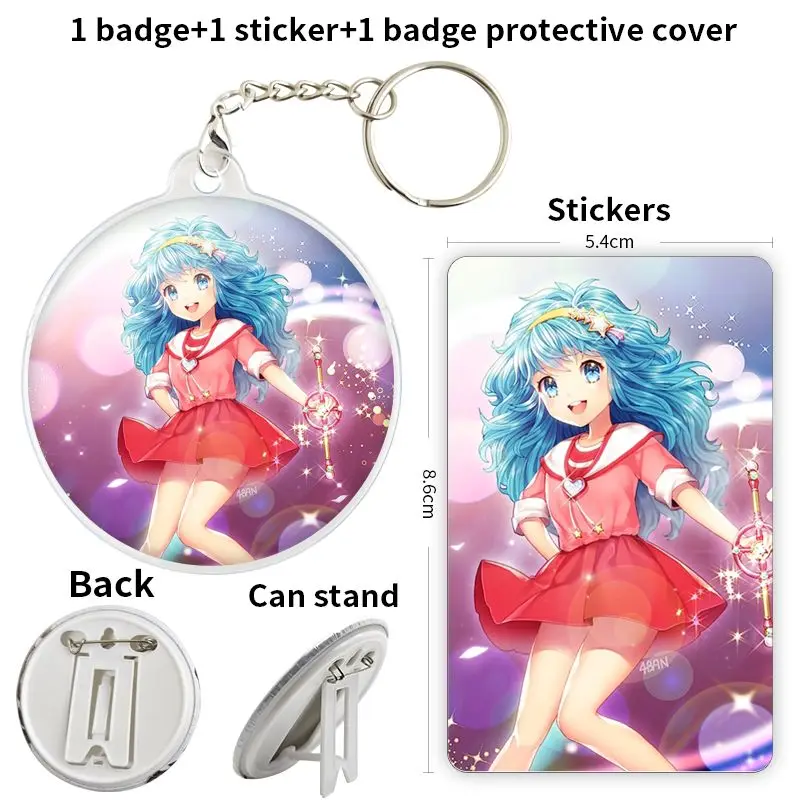 Mahou no Yousei فارس Hayami لعبة أنيمي شخصية شارة بروش مرساة الأجهزة الطرفية دبوس موضة الكرتون قلادة حديدية #6