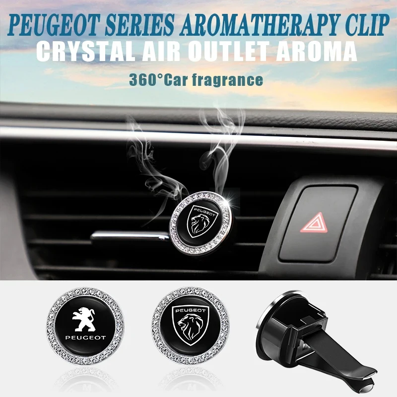 Car Freshener Solid Perfume Air Conditioner Vent Mount Clip For Peugeot 408 4008 308 3008 Rifter 5008 508 2008 208 301 RCZ 407