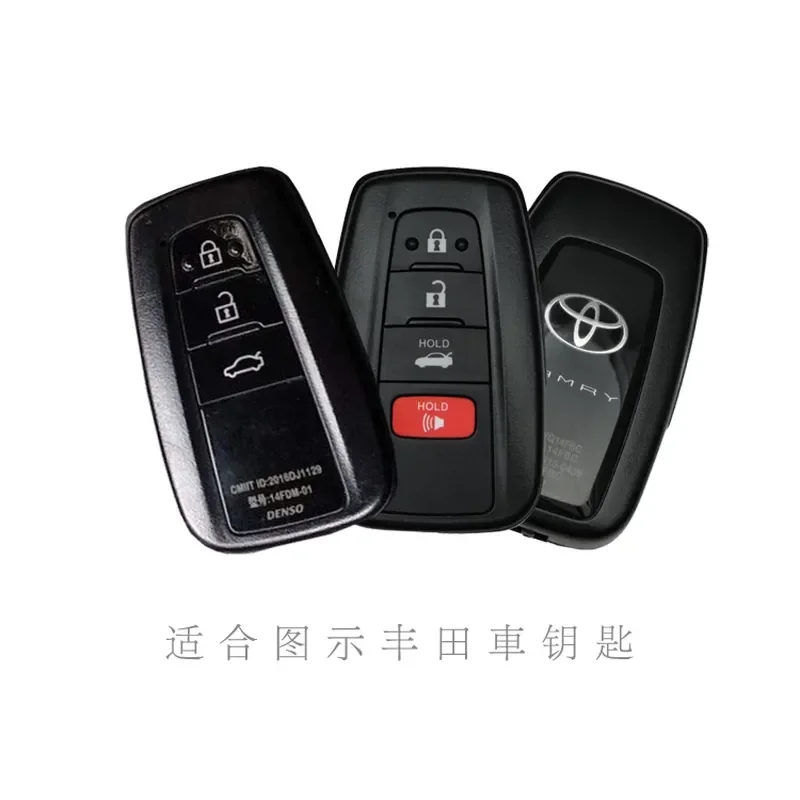 for Toyota Camry Asian Dragon Prado Highlander Leather Handmade Key Cover Men Exquisite Car Key Case Protector