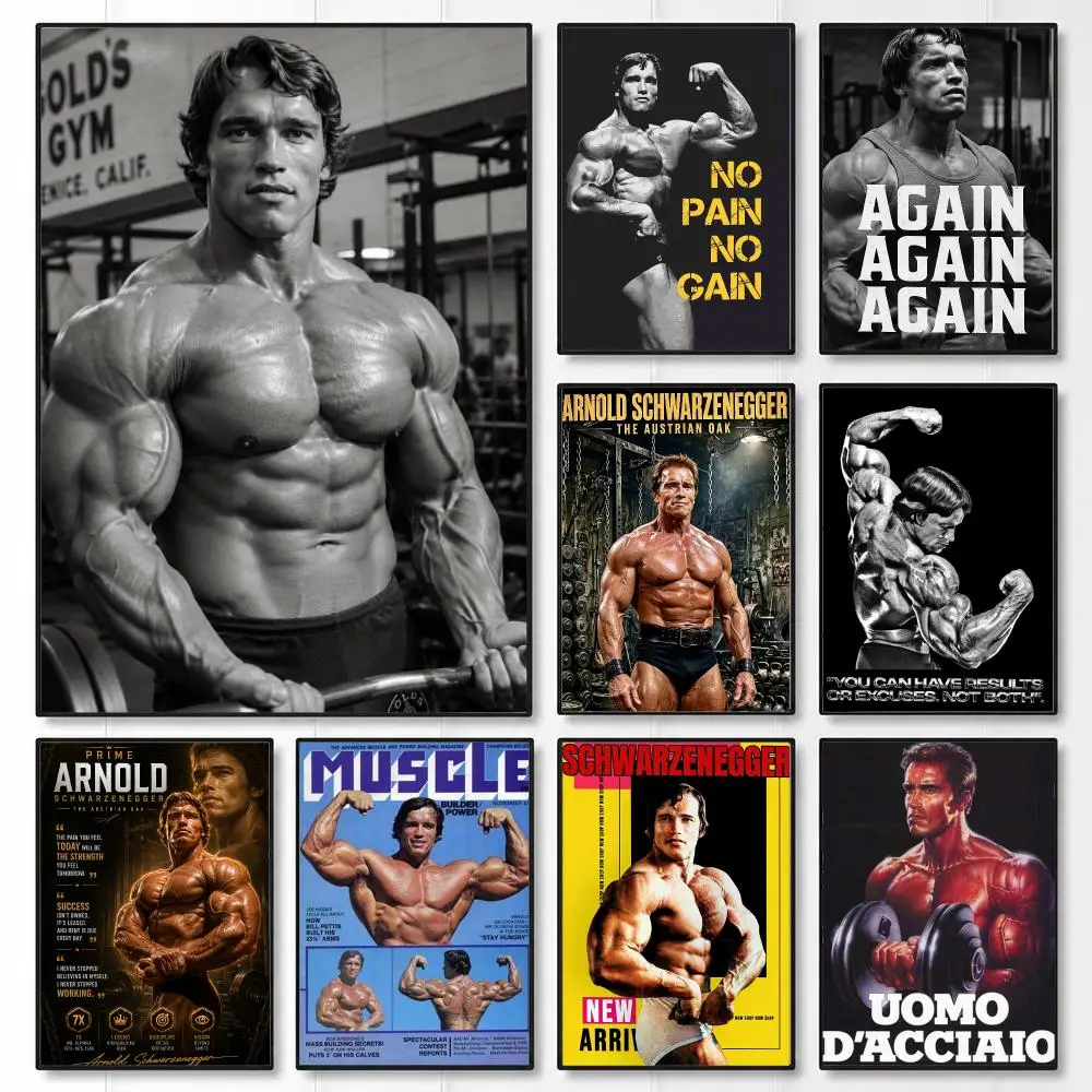 actor Arnold Schwarzenegger Poster Wall Posters Art Print HD Print Self-Adhesive Waterproof Wall Stickers Room Decoration