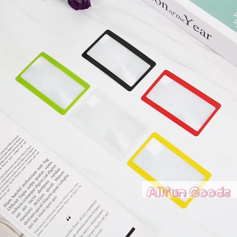 2Pcs Portable Card-Sized Magnifiers,Slim Pocket Magnifying Glass For Reading,Hobbies & Close-Up Work,Lightweight & Easy To Carry