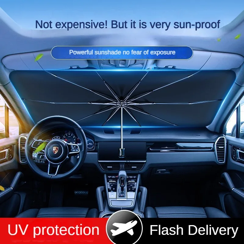 

Car sunshade Front windshield Car sunscreen heat insulation sunshade Retractable sunshade Car Accessories Decoration