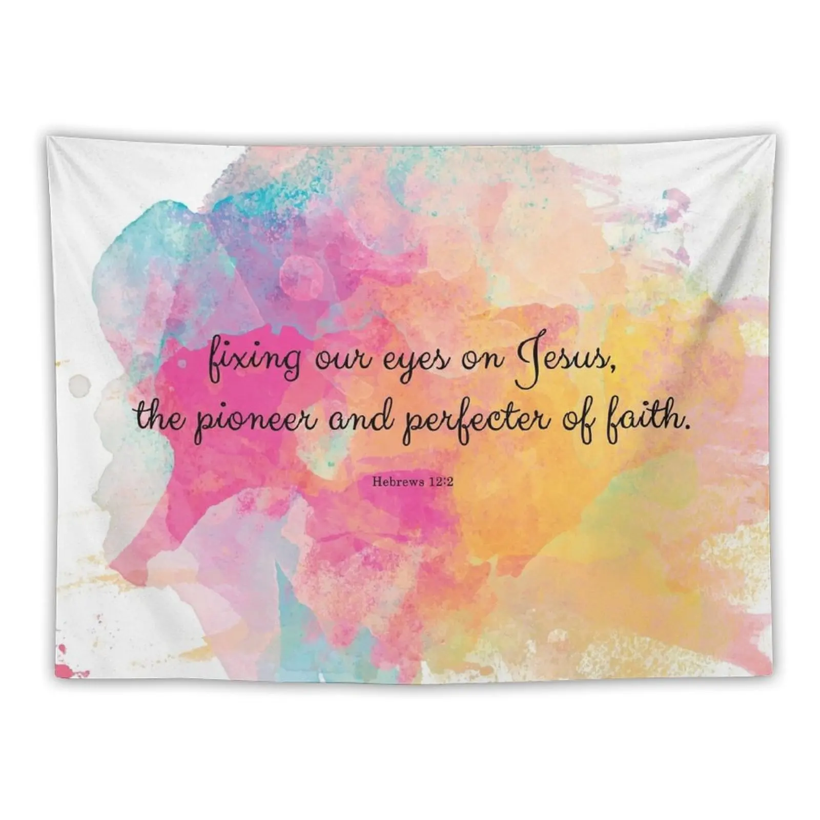 

Hebrews 12:2 Tapestry Aesthetic Room Decors Carpet On The Wall Tapestry