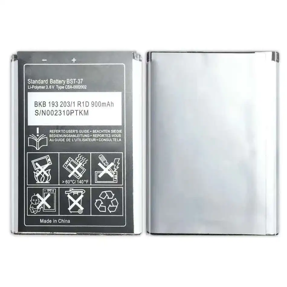 

BST-37 Battery For Sony Ericsson K750 D750i K758C S600C V600 V600i W550C W550I W600 W600c W700 W710 W710C W800 BST 37