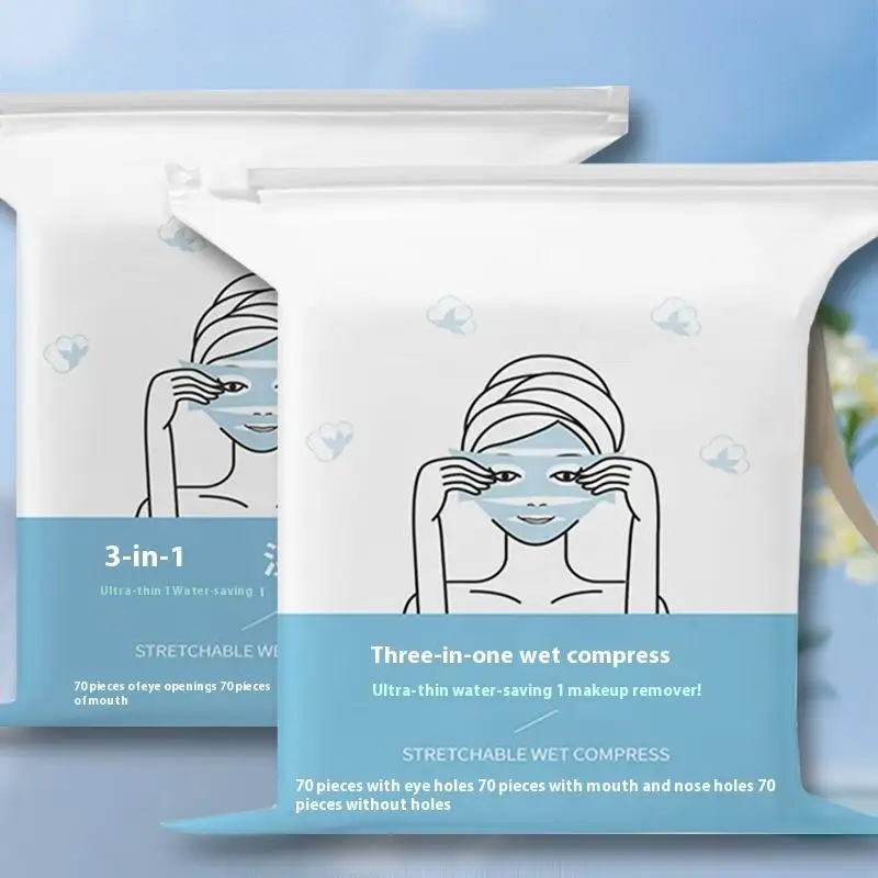 210/240 PCS Stretchable Wet Compress Cotton Pads Open Type Facial Moisturizing Makeup Remover Cotton Ultra-thin
