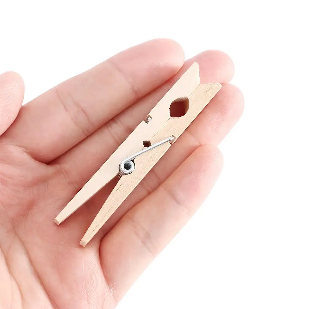 Multiufunction Office Wedding DIY Wooden School Craft Decoration Clothespin Clothes Pegs Photo Clips