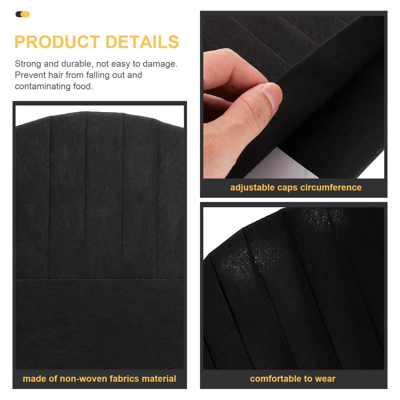 10 pezzi cappello da cuoco regolabile tessuto non tessuto unisex cappello da lavoro da cucina retina per capelli usa e getta per servizio di ristorazione di cucina scolastico dell'hotel