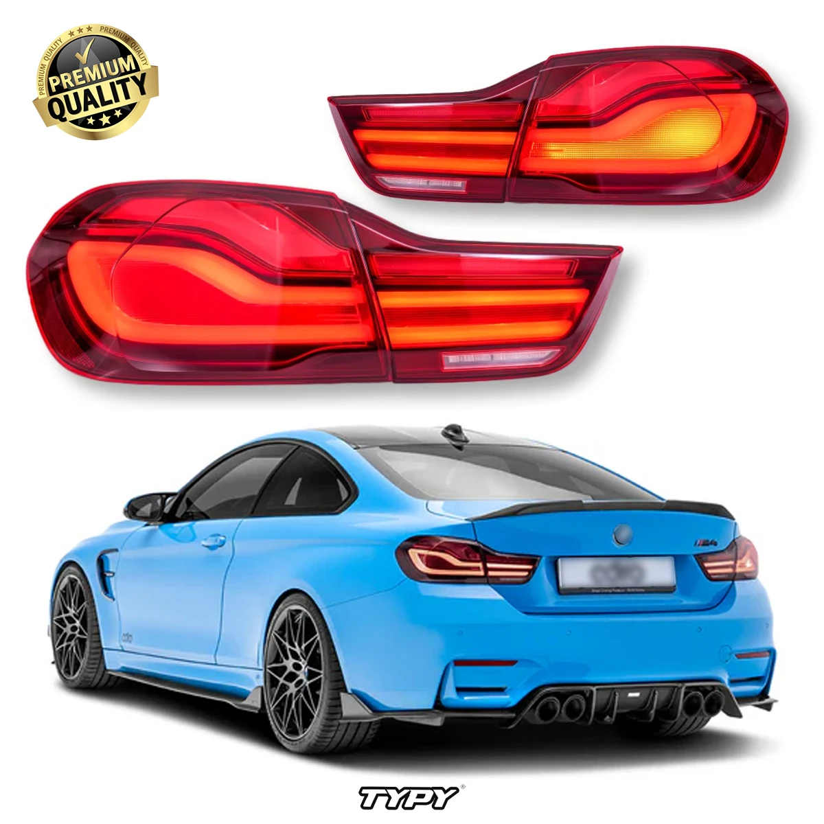 

TYPY New LED Taillight Upgrade Modified Full Tail Lamp Car Accessories For BMW 4 Sreies F32 2013-2020 Dynamic Turn Signals