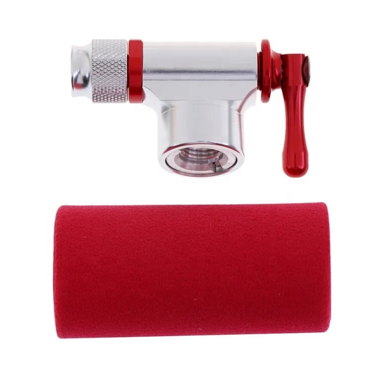 

STLF Mult Design Alloy Bike Tire Air CO2 Pump Mini Cycling Bicycle CO2 Inflator Head With Insulated Sleeve Set Without Gas