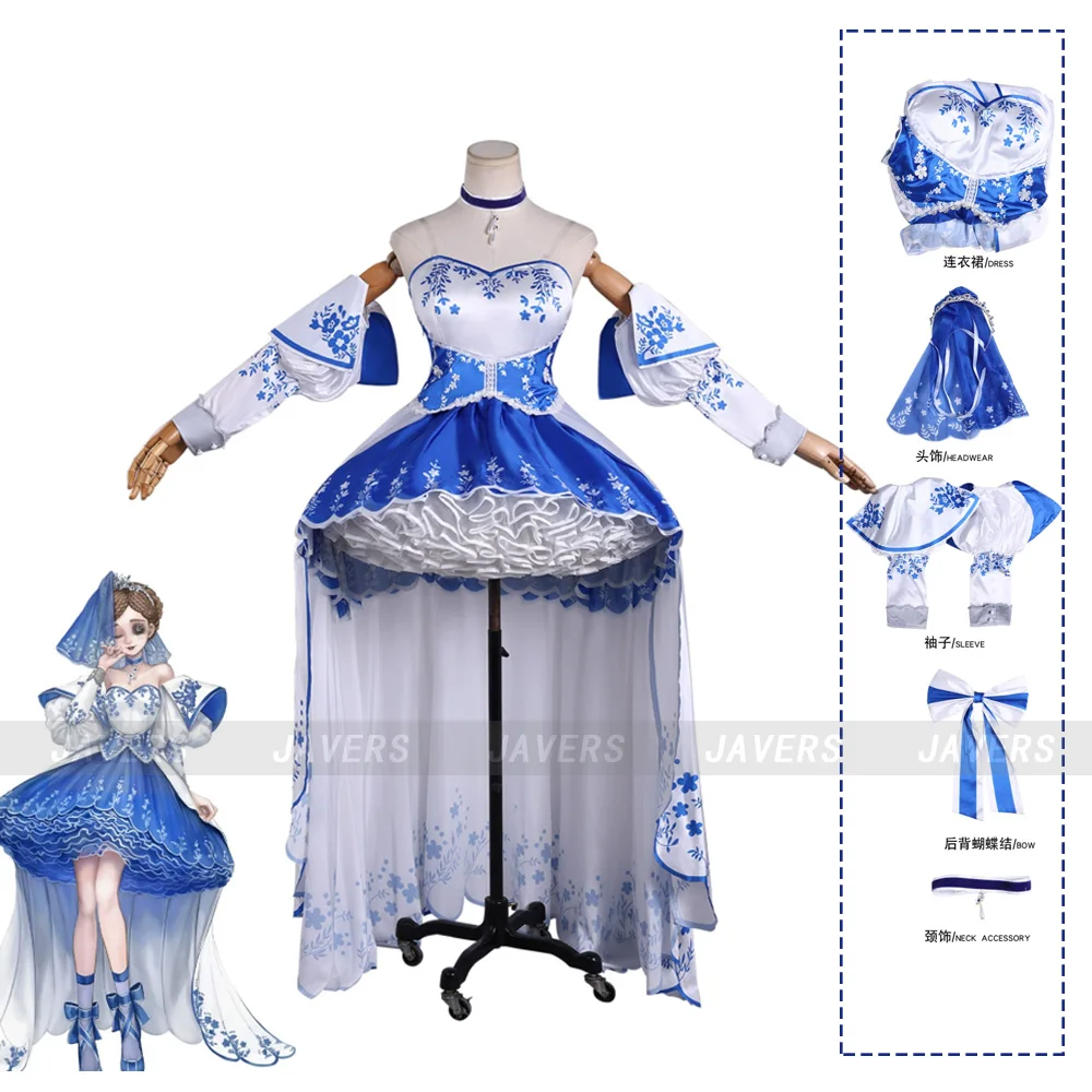 

Game Vera Nair Perfumer Cosplay Costume Blue Evening Dress Lolita Skirt Uniform Woman Sexy Cute Carnival Birthday Party Suit