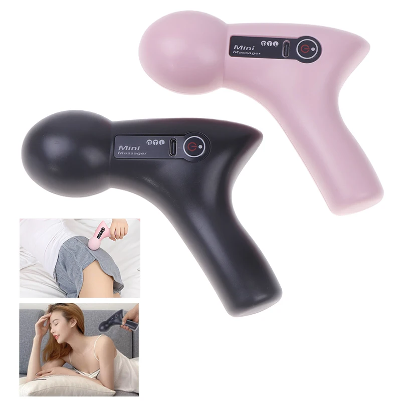 Mini Massage Gun USB Rechargeable Portable Full Body Muscle Massage 4-speed Adjustable Fascia Gun