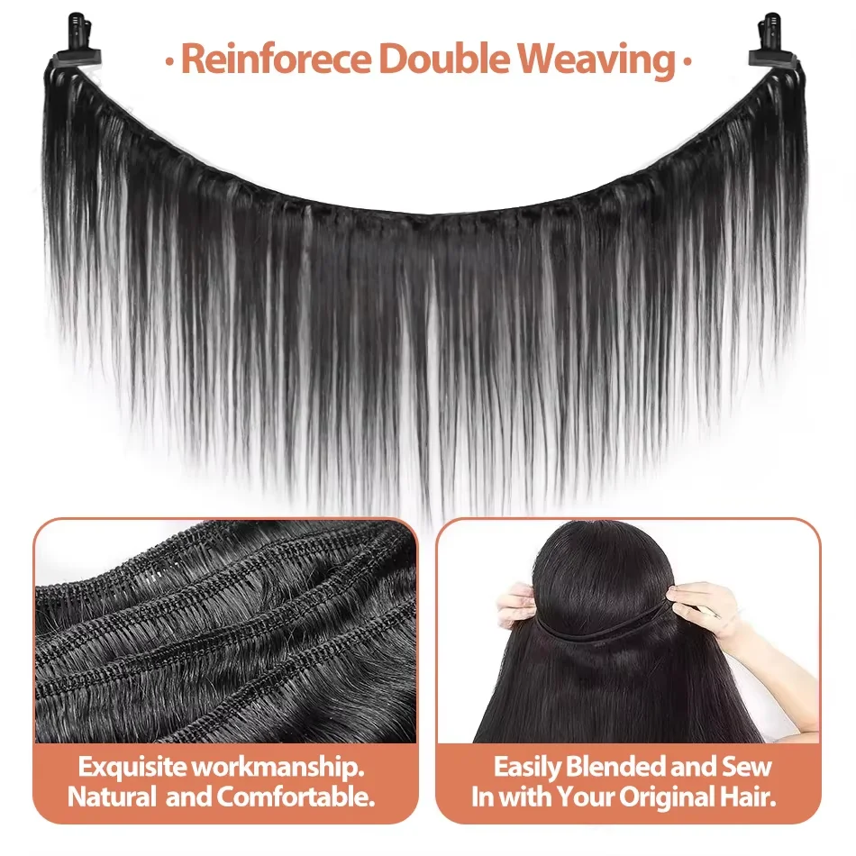 العظام مستقيم غير المجهزة 100% حزم الشعر البشري صفقة 30 36 بوصة البرازيلي عذراء 4 حزم وصلات شعر خام اللون الطبيعي