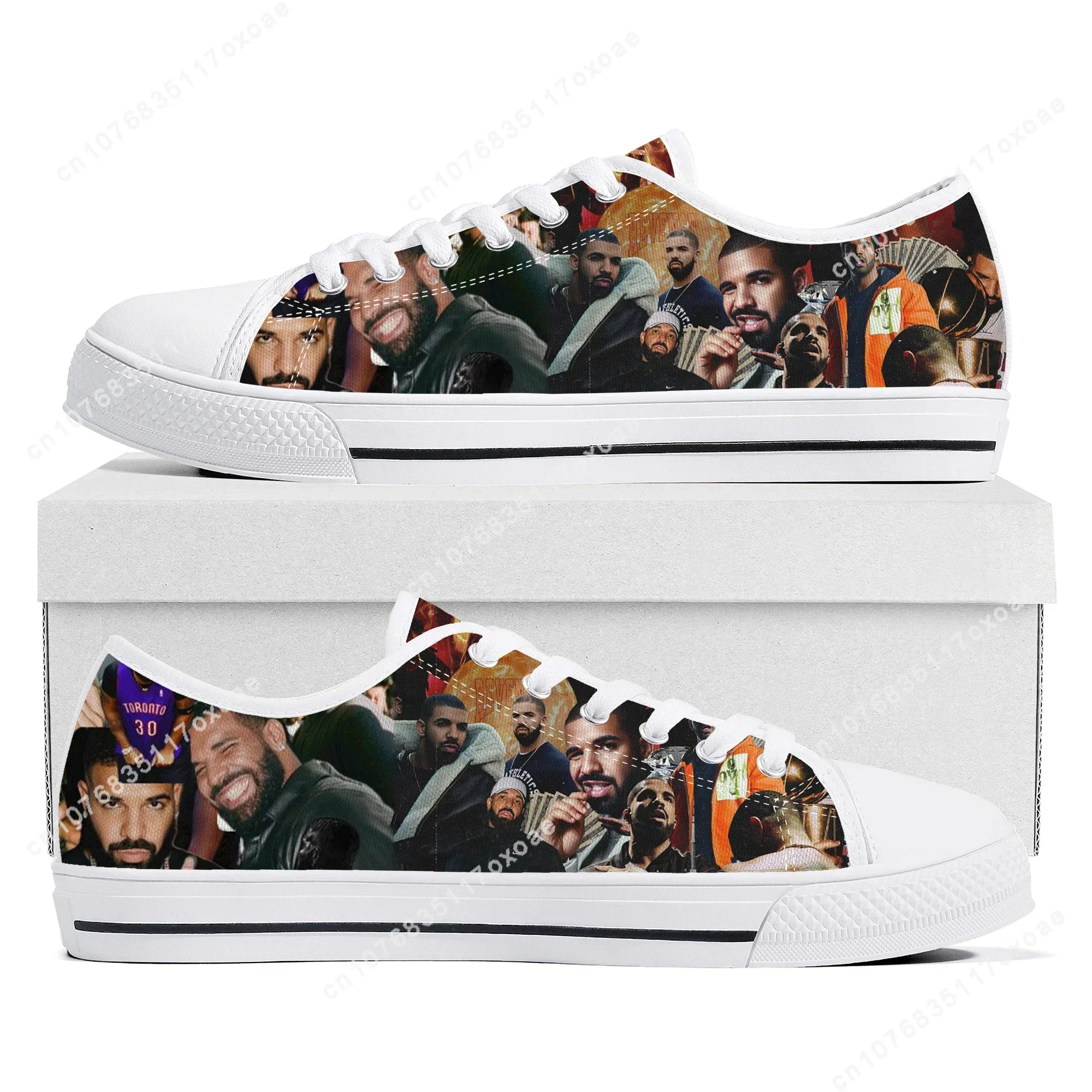 Rapper Drake Drizzy Low Top Sneakers Mens Womens High Quality Canvas Sneaker couple Casual Shoes Customize DIY Shoe