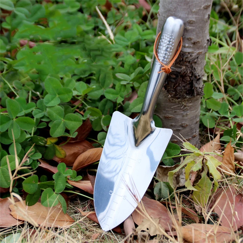 Espátula de Jardim de Colher de Solo em Envasamento pá de Mão Escavadores de Solo para Jardinagem Ferramentas de Mudas 29cm Aço Inoxidável