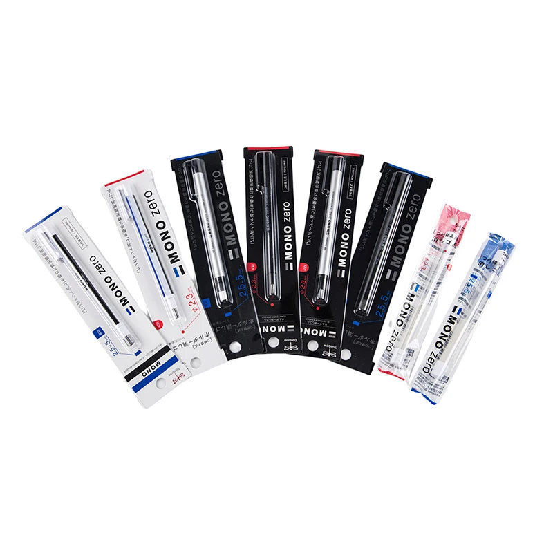 Tombow MONO Zero Mechanical Eraser Refillable Pen Shape Sketching Painting High Gloss Rubber Press Type School Stationery