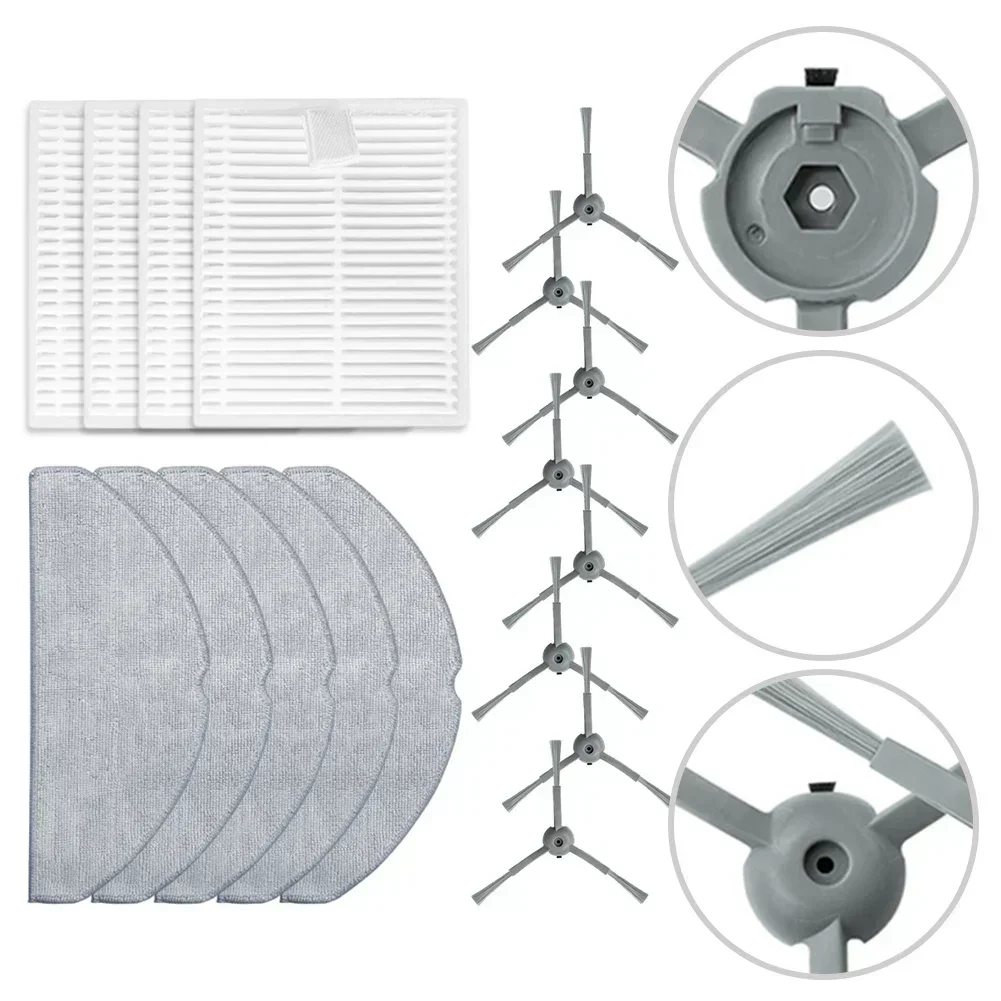 Filtros de cepillo lateral, almohadillas de fregona para aspiradora Honiture V8 Pro, accesorios de limpieza del hogar