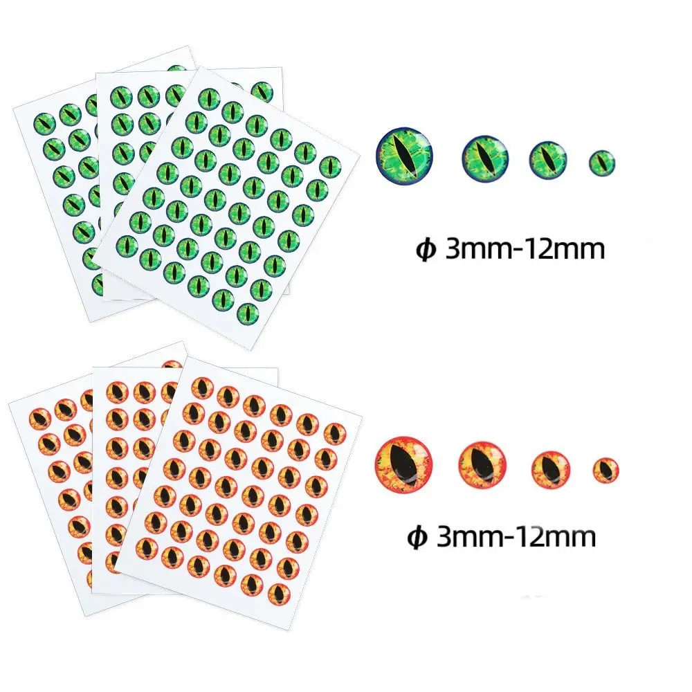 50 unids/lote ojos de señuelo de pesca 3mm 6mm 9mm 12mm simulación pesca con mosca pececillo pez Artificial DIY aparejos de pesca de ojos