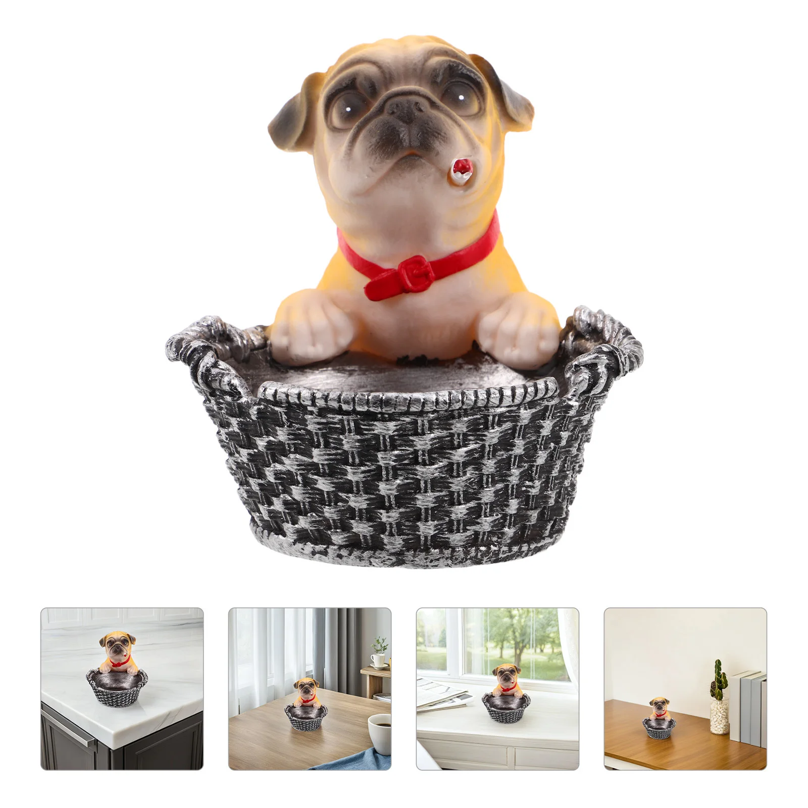 

Handmade Resin Dog Design Ashtray Creative Cartoon Animal Tabletop Decorative Unique Functional Home Office Indoor Smoking