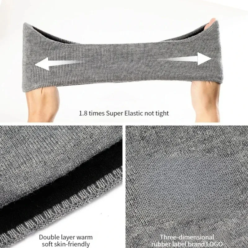 Paraorecchie caldi unisex donna uomo scaldaorecchie in pile moda invernale fascia per la testa sci paraorecchie fascia per capelli fascia per capelli scaldaorecchie
