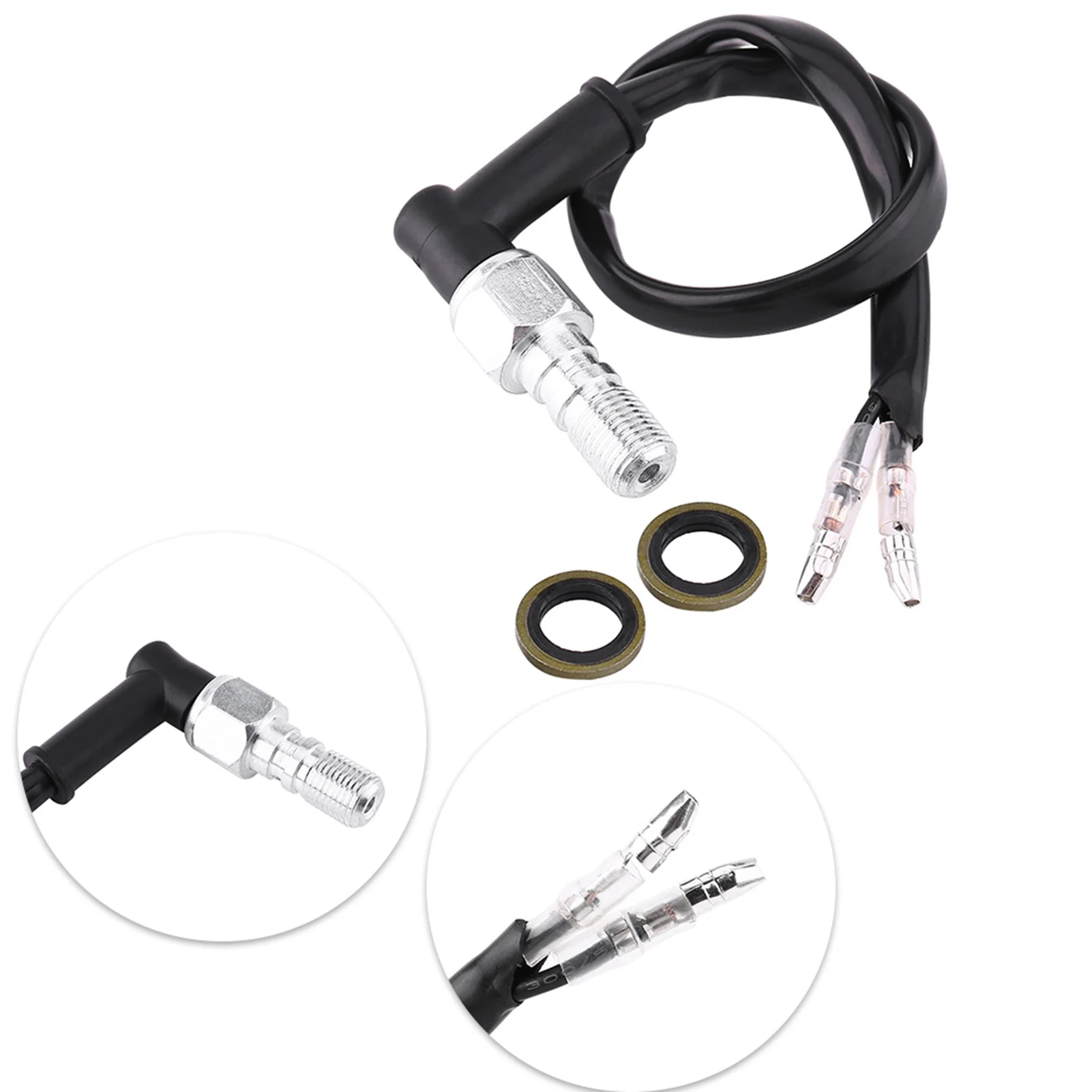 Universal Motorcycle Rear Set Hydraulic Brake Light Switch with Installation Washers Replacement Accessory