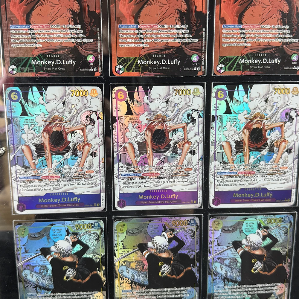 OPCG Anime Collection carte EB02 singe D Luffy OP10 Trafalgar Law SEC réfractif couleur Flash carte texturée anglais enfant cadeaux