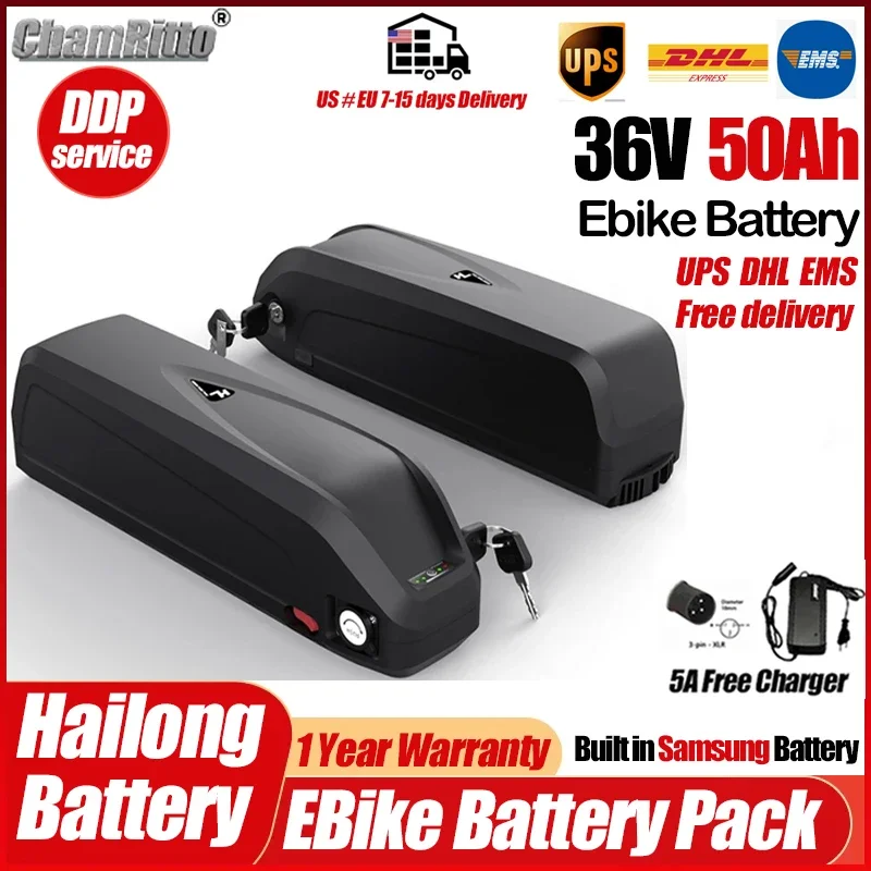 

36v Hailong cham rider E bike Battery 36v 16ah 23 30ah 500w 40ah 50ah Electric Bicycle Lithium Battery Ncr18650b 36v 350w Motor