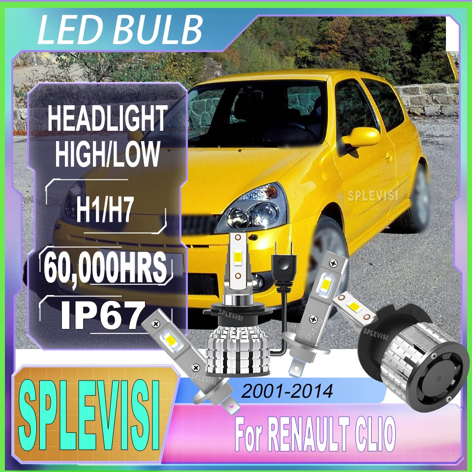 

LED Headlight Bulbs - 16000LM/24000LM High/Low Beam Set For RENAULT CLIO 2001 2002 2003 2004 2005 2006 2007 2008 2009-2014