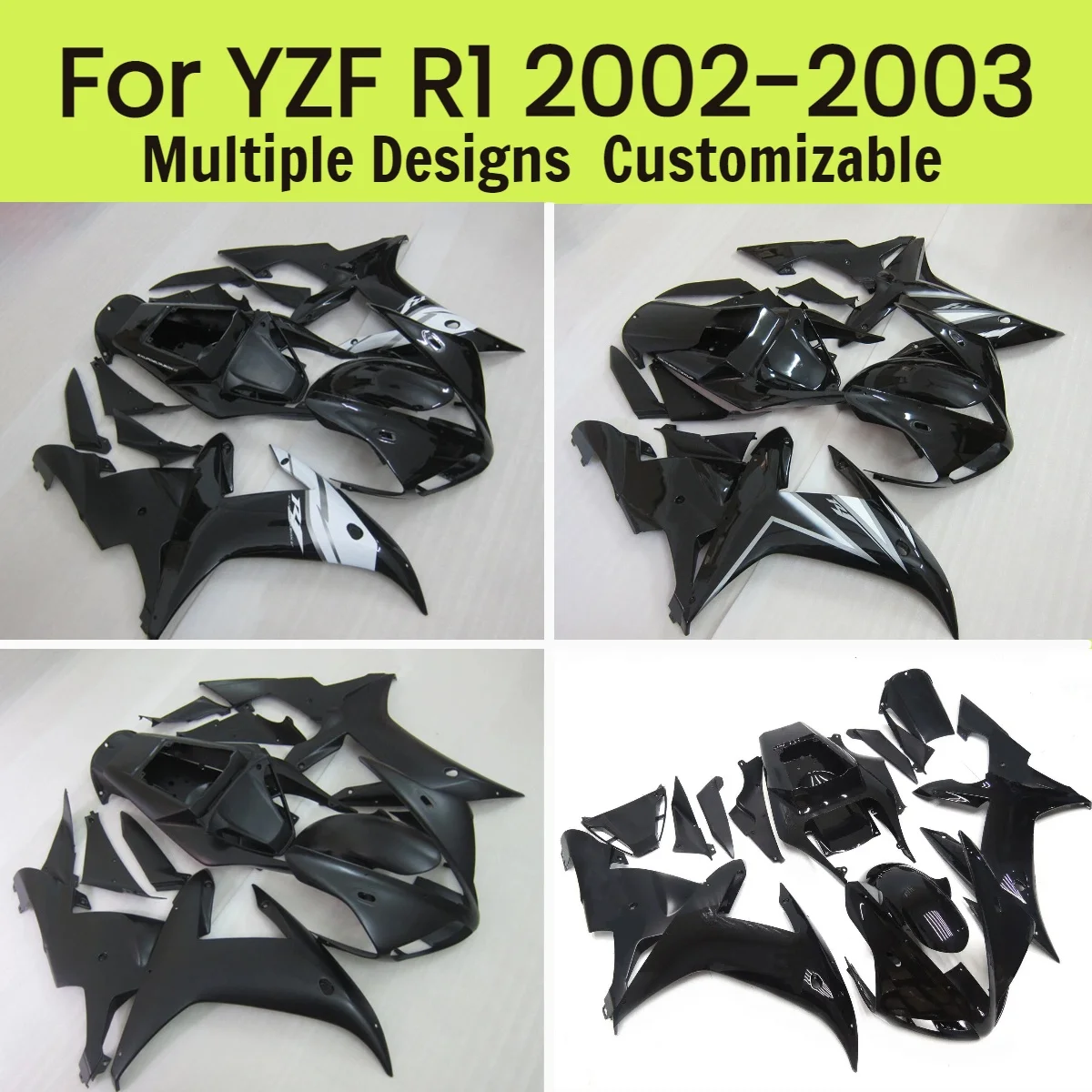 

Moto Cross Fairng Kit YZF R1 2002 2003 Painted Fairings Injection Molding Fit for YAMAHA YZFR1 2002 2003