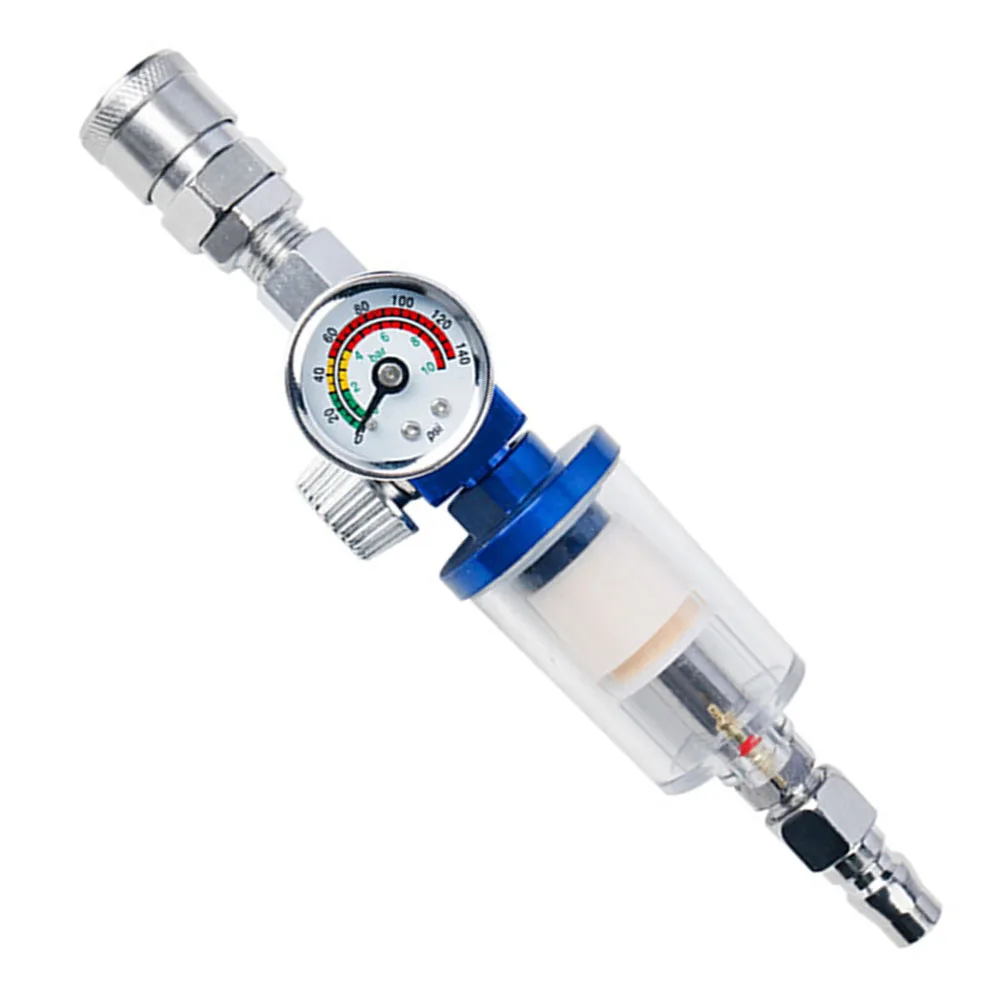 

1/4" Air Compressor Oil Water Separator For Spray Paint Kit Air Regulator Gauge For Construction Tasks Woodworking Tools