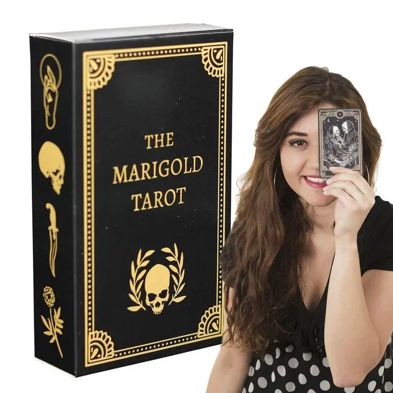 The Marigold Tarot Cards Family Gathering Board Games Fortune Telling Divination Oracle Card Leisure Entertainment Table Game