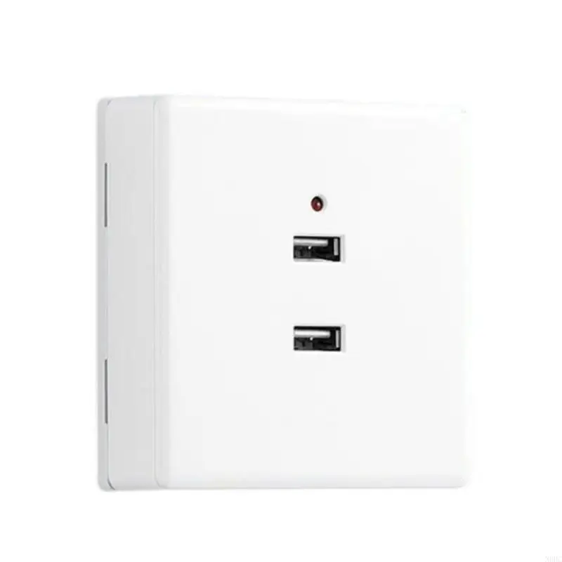2-Port/4-Port USB Wall Socket Fast Charging Wall Panel for Multiple Devices in Home Office or Public Areas N0HC