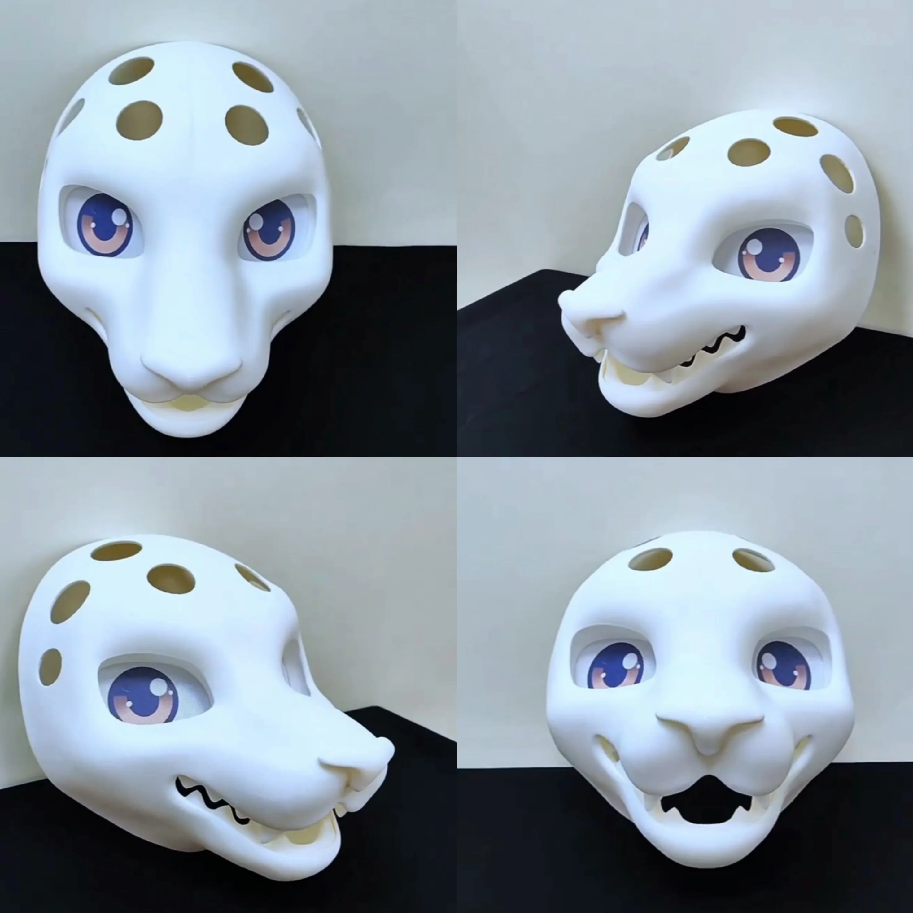 Original 3D Printing American Style Handsome Canine Animal Skull Cosplay DIY Accessories PETG Material