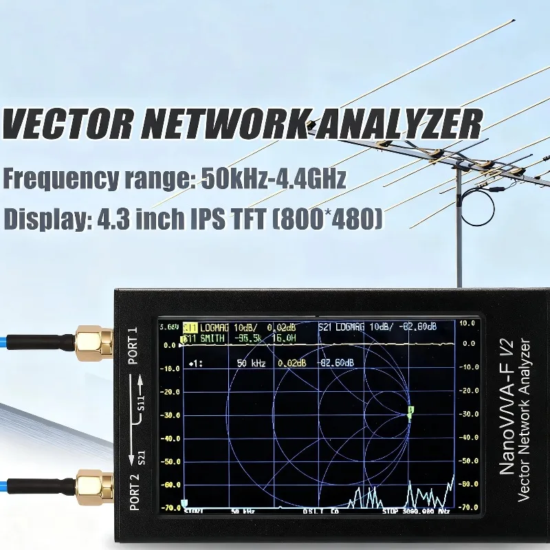 NanoVNA-F V2 50k-3G Vector Network Analyzers, Antennas