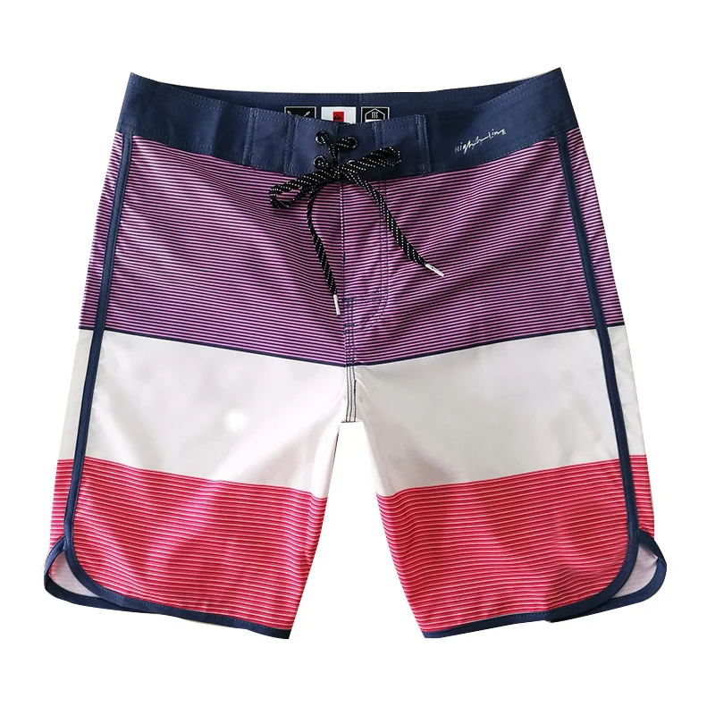 

Men Classic BoardShorts Bermuda Q Brand Waterproof 4-Way Strech Beach Surf Shorts Quick Dry Spa Resort de bain homme Swim Trunk