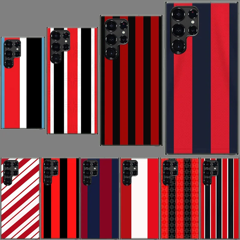 Milan Stylish Stripe Design Phone Case For Samsung Galaxy S24 S23 S21 S20 FE S22 S26 Ultra S25 Edge S10 Plus Cover Clear TPU Cap