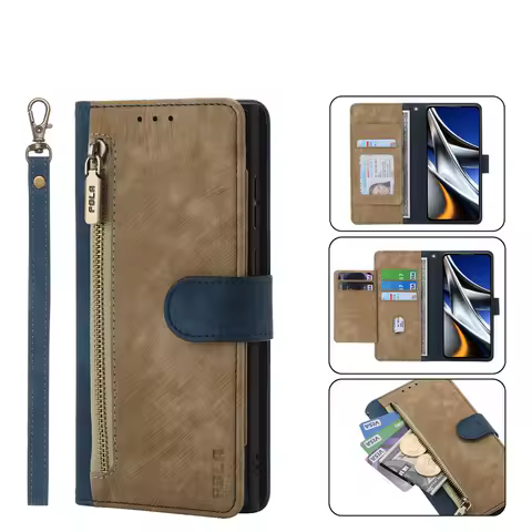 Luxury Business Leather Case For Xiaomi Mi Poco X6 X5 X4 M4 Pro 5G M3 X3 F6 F5 F4 F3 GT F2 F1 M2 X2 M5S M6 Pro Flip Wallet Cover