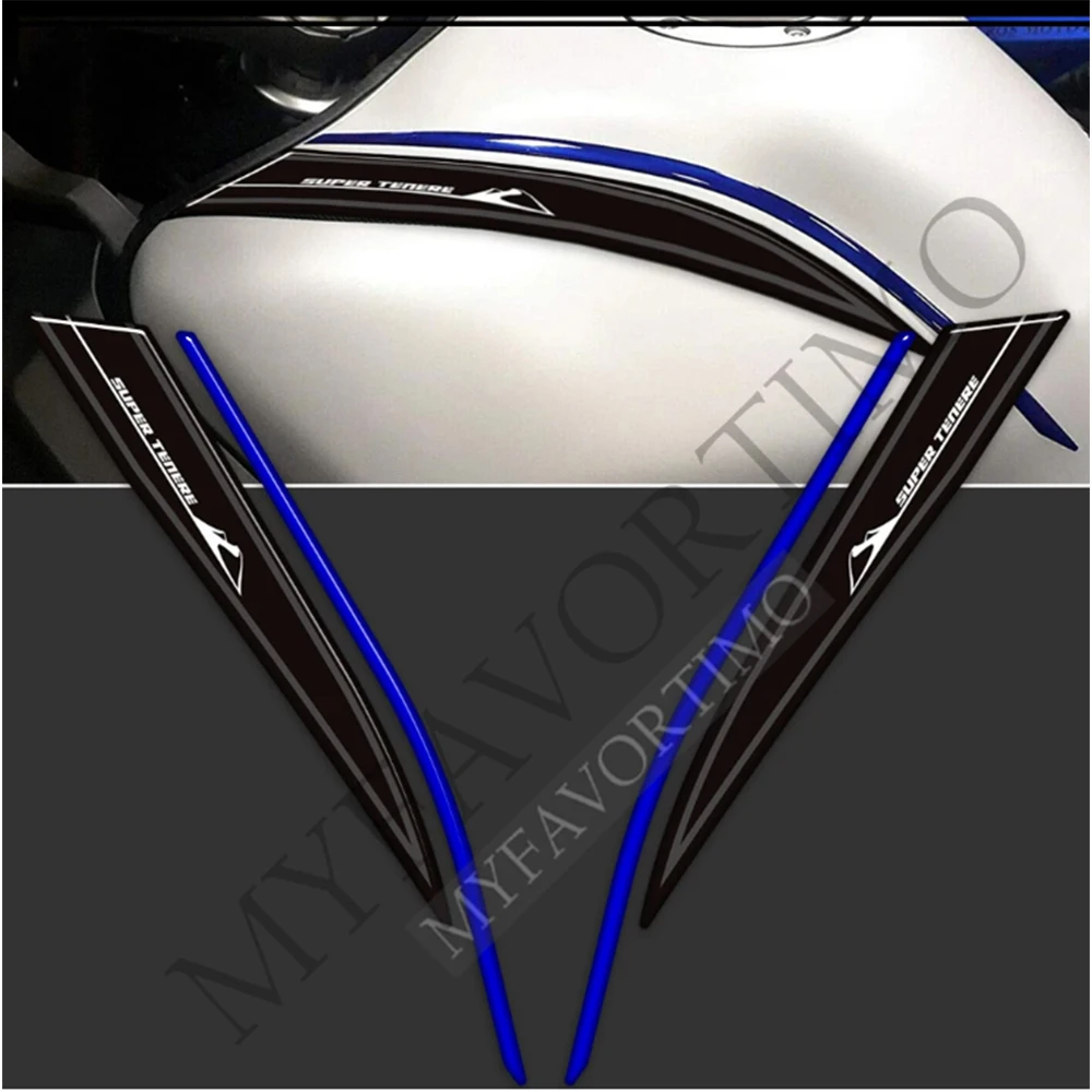 For Yamaha Super Tenere XT1200X XT1200ZE XT 1200 Z ZE ES XTZ XTZ1200E Gas Fuel Oil Kit Knee Fish Stickers Decals Tank Pad